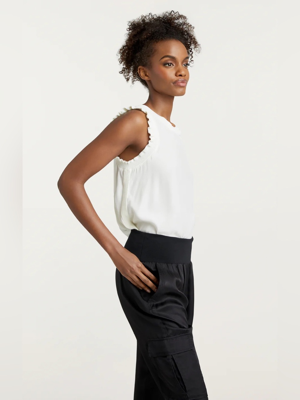 Cinq a Sept  Lenore Ruffle-Trimmed Silk Top